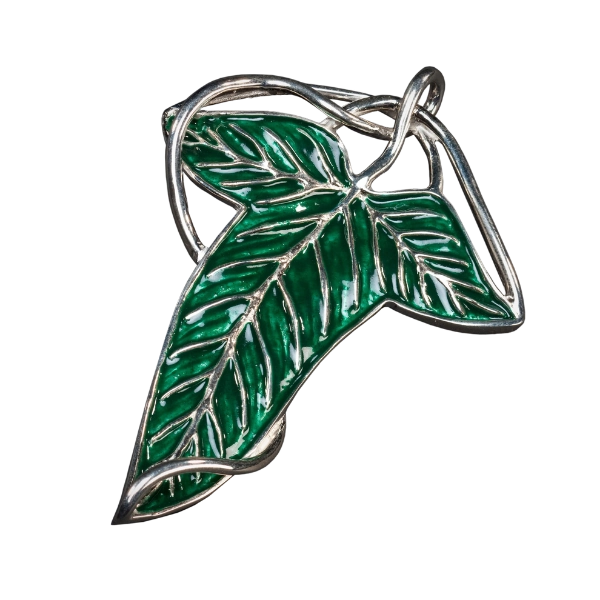 Lord of the Rings — Elven Leaf Brooch & Chain, Sterling Silver 1/1 Replica (Weta Workshop)