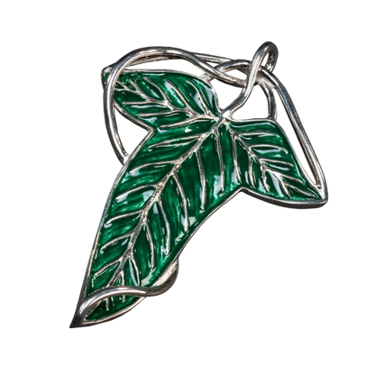 Lord of the Rings — Elven Leaf Brooch & Chain, Sterling Silver 1/1 Replica (Weta Workshop)