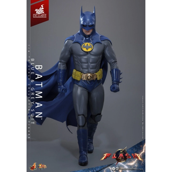 DC Comics — Batman (Blue & Grey Suit) 1/6 Figure (Hot Toys, The Flash) — Limited Edition of 1,500 — In Stock