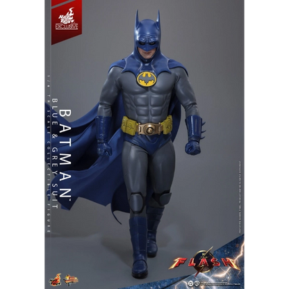 DC Comics — Batman (Blue & Grey Suit) 1/6 Figure (Hot Toys, The Flash) — Limited Edition of 1,500 — In Stock