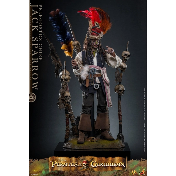 Pirates of the Caribbean — Pelegostos Chief Jack Sparrow 1/6 Figure (Hot Toys, Dead Man's Chest) — Pre-Order