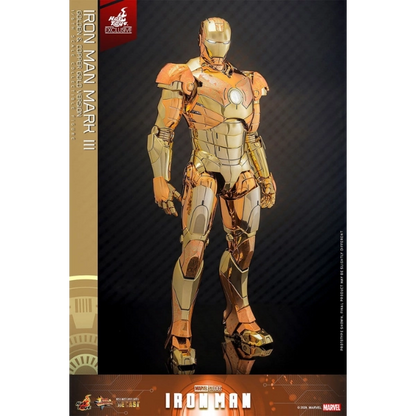 Marvel — Iron Man Mark III (Golden & Copper Gold Version) Diecast 1/6 Figure (Hot Toys Exclusive) — Pre-Order