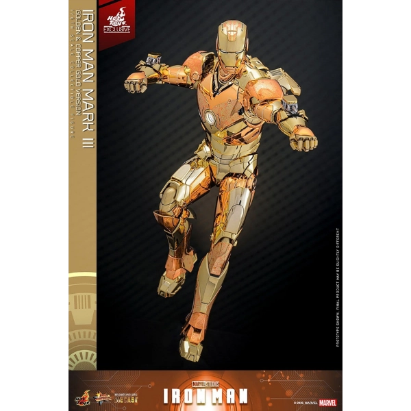 Marvel — Iron Man Mark III (Golden & Copper Gold Version) Diecast 1/6 Figure (Hot Toys Exclusive) — Pre-Order