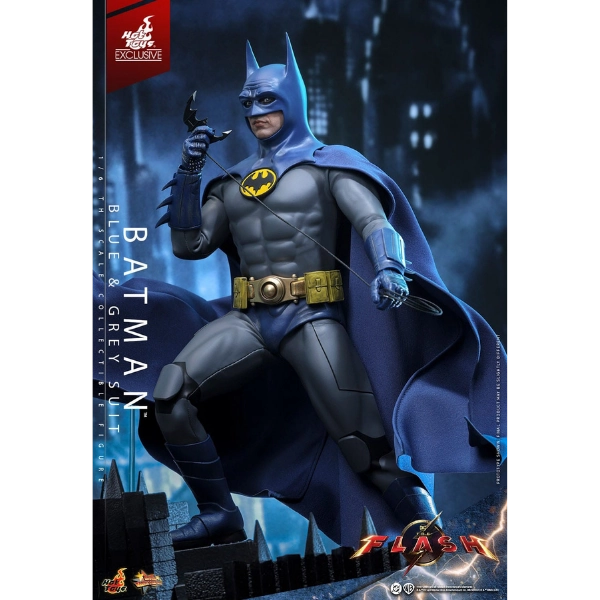 DC Comics — Batman (Blue & Grey Suit) 1/6 Figure (Hot Toys, The Flash) — Limited Edition of 1,500 — In Stock