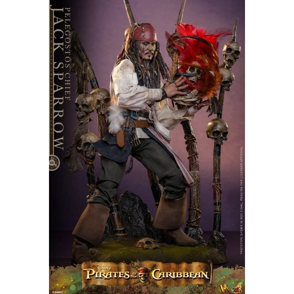 Pirates of the Caribbean — Pelegostos Chief Jack Sparrow 1/6 Figure (Hot Toys, Dead Man's Chest) — Pre-Order