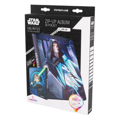 Gamegenic — Star Wars Unlimited: Ashes of the Empire Zip-Up Album — Jedi Luke Skywalker/Emperor Palpatine