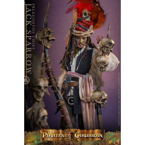 Pirates of the Caribbean — Pelegostos Chief Jack Sparrow 1/6 Figure (Hot Toys, Dead Man's Chest) — Pre-Order