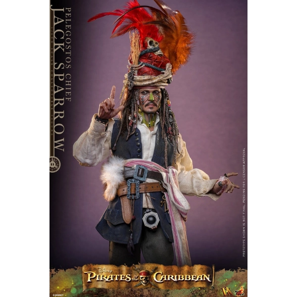Pirates of the Caribbean — Pelegostos Chief Jack Sparrow 1/6 Figure (Hot Toys, Dead Man's Chest) — Pre-Order