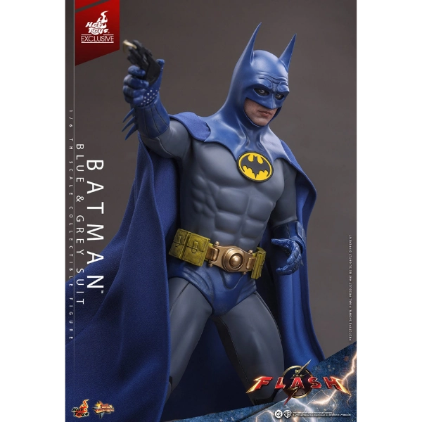 DC Comics — Batman (Blue & Grey Suit) 1/6 Figure (Hot Toys, The Flash) — Limited Edition of 1,500 — In Stock