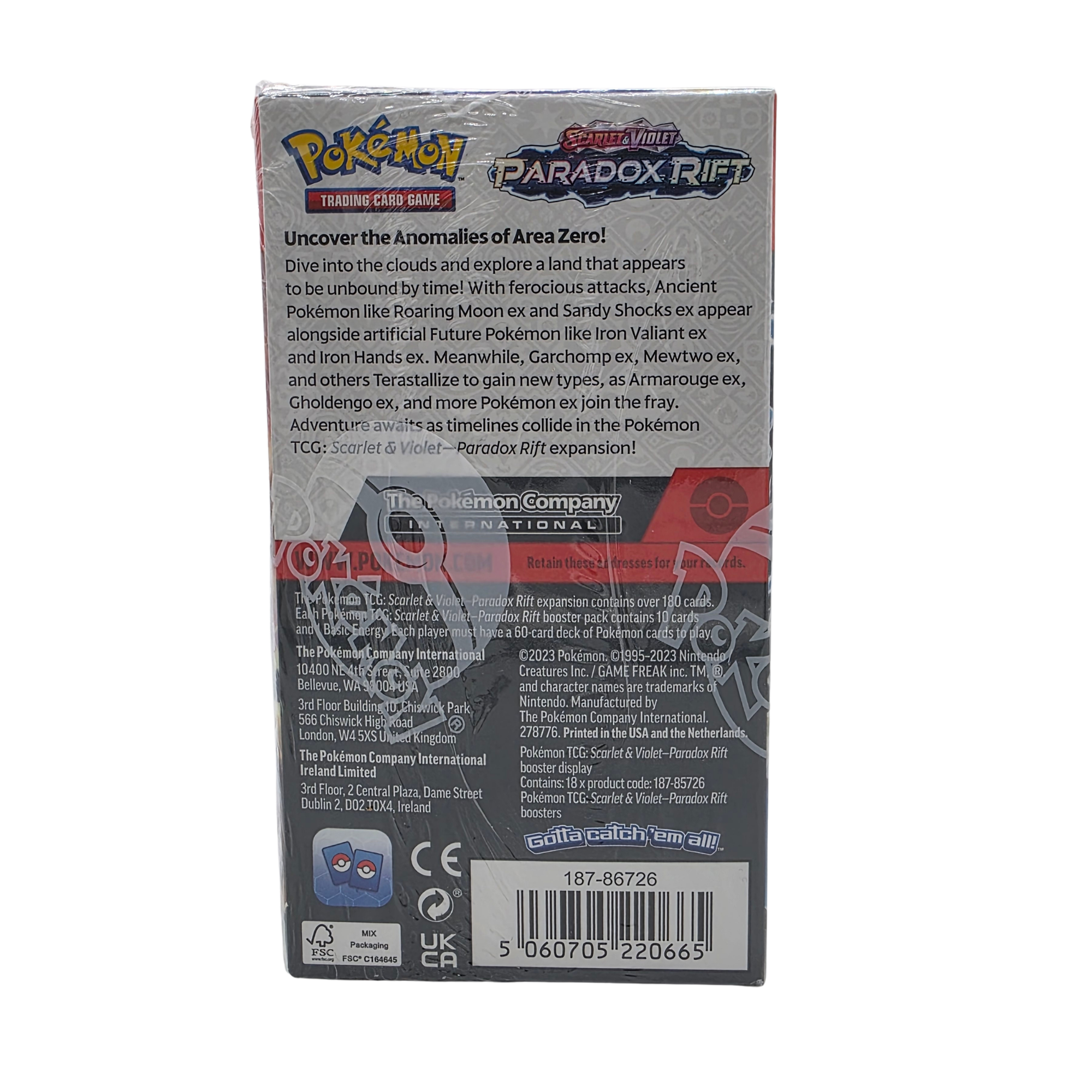 Pokémon TCG — Paradox Rift Half Booster Box (18 Packs)