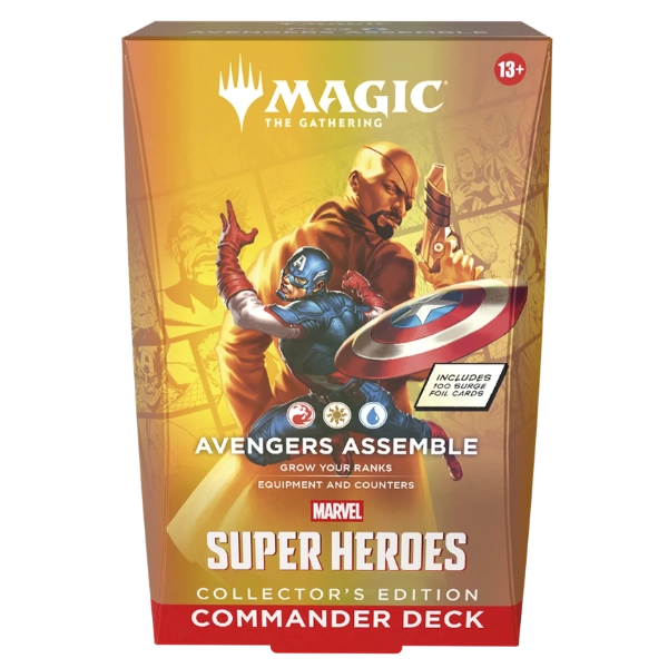Magic: The Gathering — Marvel Super Heroes Collector Commander Decks — Full Set of 4 (Doom Prevails, Wakanda Forever, Fantastic Four, Avengers Assemble)