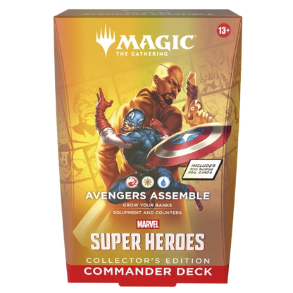 Magic: The Gathering — Marvel Super Heroes Collector Commander Decks — Full Set of 4 (Doom Prevails, Wakanda Forever, Fantastic Four, Avengers Assemble)