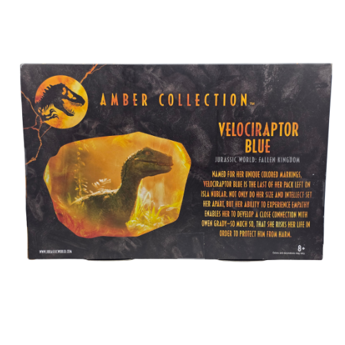 Jurassic World Amber Collection — Blue Velociraptor 6-Inch Action Figure (Jurassic World: Fallen Kingdom)