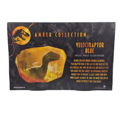 Jurassic World Amber Collection — Blue Velociraptor 6-Inch Action Figure (Jurassic World: Fallen Kingdom)