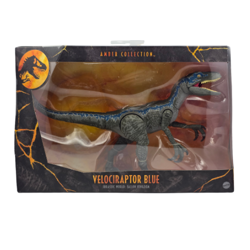 Jurassic World Amber Collection — Blue Velociraptor 6-Inch Action Figure (Jurassic World: Fallen Kingdom)