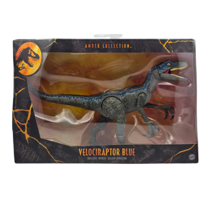 Jurassic World Amber Collection — Blue Velociraptor 6-Inch Action Figure (Jurassic World: Fallen Kingdom)