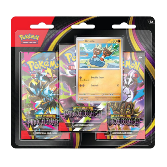 Pokémon TCG: Mega Evolution — Pitch Black 3-Pack Blister — Binacle