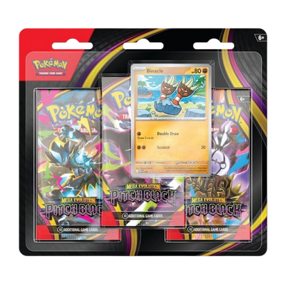 Pokémon TCG: Mega Evolution — Pitch Black 3-Pack Blister (Binacle)