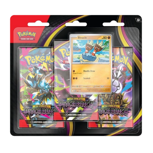 Pokémon TCG: Mega Evolution — Pitch Black 3-Pack Blister (Binacle)