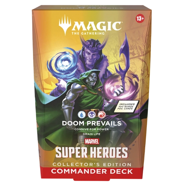 Magic: The Gathering — Marvel Super Heroes Collector Commander Decks — Full Set of 4 (Doom Prevails, Wakanda Forever, Fantastic Four, Avengers Assemble)