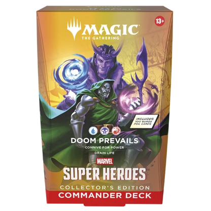 Magic: The Gathering — Marvel Super Heroes Collector Commander Decks — Full Set of 4 (Doom Prevails, Wakanda Forever, Fantastic Four, Avengers Assemble)