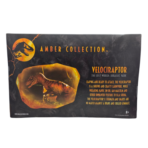 Jurassic World Amber Collection — Tiger Velociraptor 6-Inch Action Figure (The Lost World: Jurassic Park)