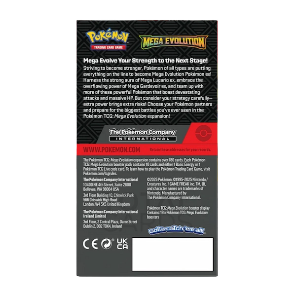 Pokémon TCG — Mega Evolution Base Half Booster Box (18 Packs)