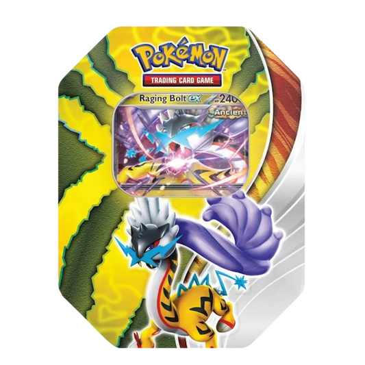 Pokémon TCG — Paradox Destinies Raging Bolt EX Tin