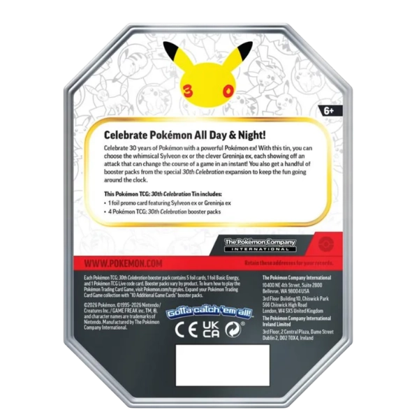 Pokémon TCG — 30th Celebration Ex Tin: Sylveon ex