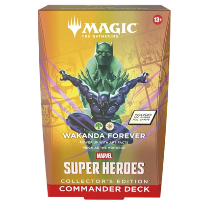 Magic: The Gathering — Marvel Super Heroes Collector Commander Decks — Full Set of 4 (Doom Prevails, Wakanda Forever, Fantastic Four, Avengers Assemble)